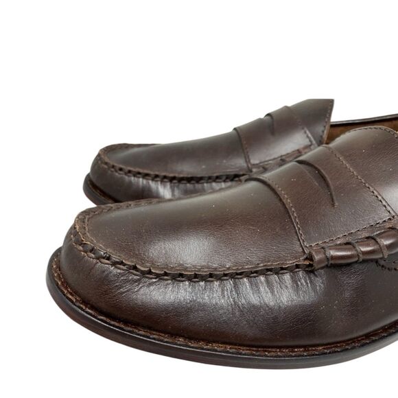 J Crew Camden Loafers Mens 12 Brown Leather Sole Penny Preppy BJ009 main image 11